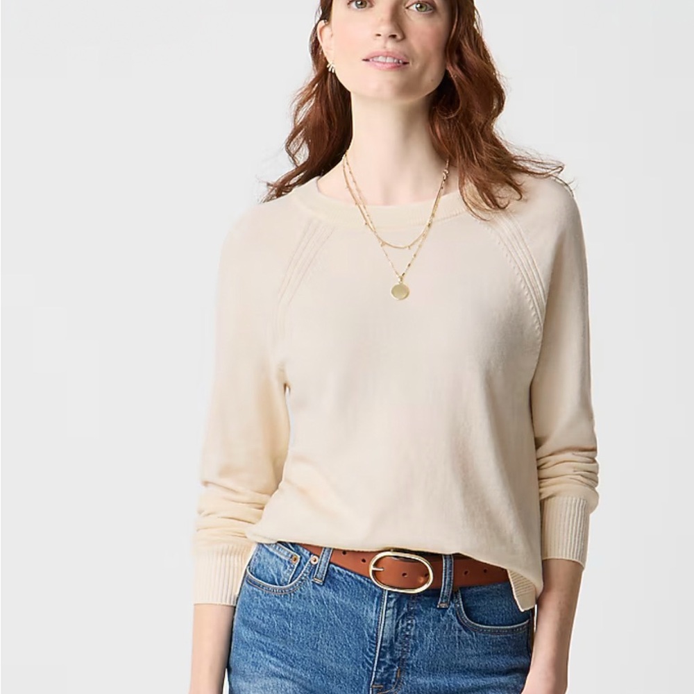 J.Crew NWT Wool-Blend Boyfriend Sweater – Ivory | Size XL